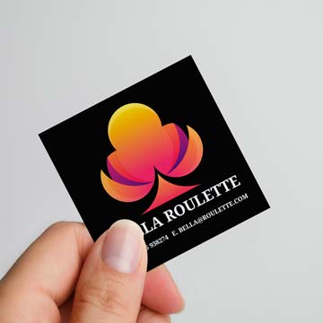 Square Business Card 450gsm silk