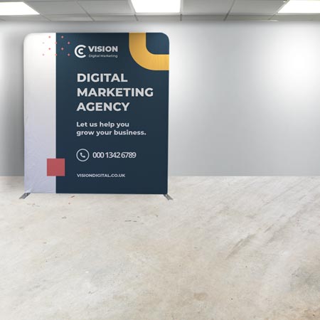 Stretched Fabric Displays Instantprint Printing